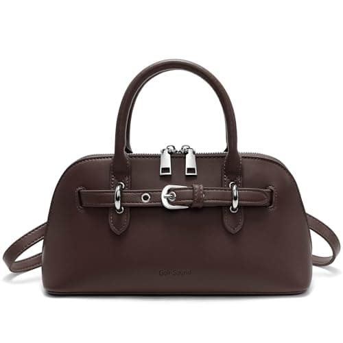 Goinsound Women's Structured Shell Crossbody Purse | Top Handle Satchel Shoulder Bag with Adjustable Strap - Image 1