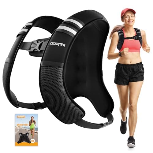 Weighted Vest for Women & Men, 10lb Ultra Thin Soft Iron Weighted Vest with Reflective Strips & Adjustable Buckle Straps, Slim Weight Vest for Walking, Running, Strength Training & Weight Loss Workout - Image 1