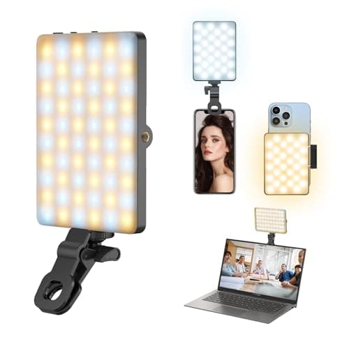 Led Selfie Light,Phone Clip,3000mAh Rechargeable, Photo Light with 3 Modes, Portable Led,iPhone,Laptop,Pictures,Video Recording,TikTok, Selfie,Live,Vlog - Image 1