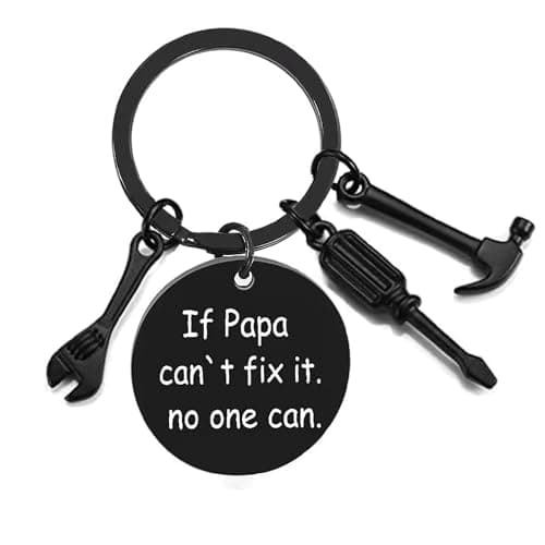 Ediseng Bonus Dad Stocking Stuffers from Daughter Son,Funny Keychain for Men,Personalized Dad Christmas Birthday Gifts,Personalized Keychain with Wrench,Screwdriver and Hammer - Image 1