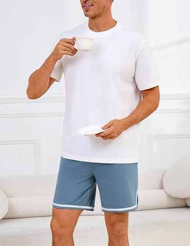 Marvmys Men's Cotton Pajamas Bottoms, Pajama Pants for Men, Lounge Sleep Bottoms, Soft Sleepwear with Pockets Navy 3XL - Thumbnail 5
