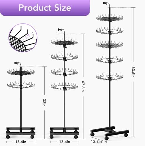 Qxcynb Braiding Rack with 140 Pegs Hair Braid Organizer with Phone Holder Adjustable Standing Braiders Storage for Displaying And Separating Hair (BLACK) - Thumbnail 5