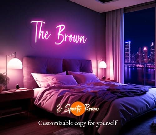 Custom Neon Signs,Personalized Neon Sign for Bedroom Wall Decor, Customizable Wedding and Birthday Party Decorations Gift - Thumbnail 2