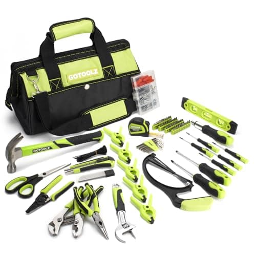 269-Piece Home Tool Set, General Household Repairing Tool Kit with Storage Bag, Basic Hand Tool Kit Set for Home Maintenance, DIY and Crafts (Green) - Image 1
