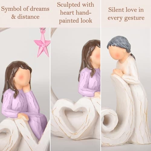 VOFSTAND for Mom from Daughter Son, Mother Daughter Figurine Gift, I Love You to The Moon and Back Statue, Birthday for Mom, Sentimental Home Decor - Thumbnail 4