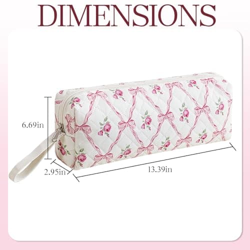 AMZMA Large Quilted Hair Tools Travel Bag Portable Cotton Blow Dryer Case Lightweight Pouch for Hair Straighteners, Curling Irons, Flat Irons and Hot Styling Tools - Thumbnail 2