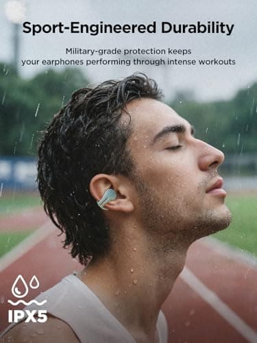 HAKII Open Ear Wireless Earbuds, Bluetooth 5.4 Ergonomic Clip on Bluetooth Earbuds with Stereo Sound/ENC, Touch Control Open Ear Headphones, IPX5 Waterproof Running Headphones for Sports, Fitness - Thumbnail 5