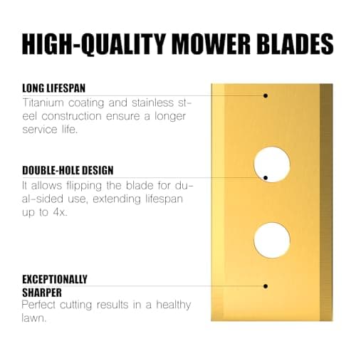 Headley Tools 36Pcs Heavy Duty Titanium Replacement Blades 0.9mm Compatible for Mammotion Luba & Yuka All Series,Robust Replacement Robot Lawn Mower Blades,with Plastic Screwdrivers and Washers - Thumbnail 5