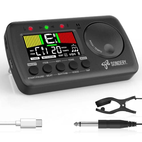 Sondery Digital Vocal Metronome Tuner Rechargeable for Guitar Bass Violin