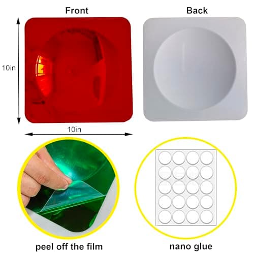 WTLSJMING 3 Pcs Sensory Wall Mirror | Acrylic Bubble Mirror | for Wall Decoration Sensory Toys | for Kids Classroom Home -Sensory Room Decor | Visual, Tactile Stimulation (3, red+Yellow+Green) - Thumbnail 2