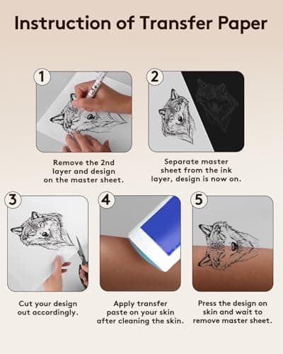 Lady Up 3mm Tattoo Practice Skins, 10 Pack Double Sides Fake Skin 7.6x6in Tattoo Skin for Practicing, Perfect for Beginners & Artists, Durable Fake Skin for Machine Practice, 5 Beige 5 Yellow - Thumbnail 5