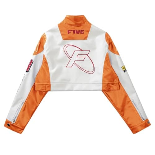 Aelfric Eden Cropped Leather Jacket Women PU Crop Moto Biker Racing Trendy Fashion Casual Coats - Thumbnail 3