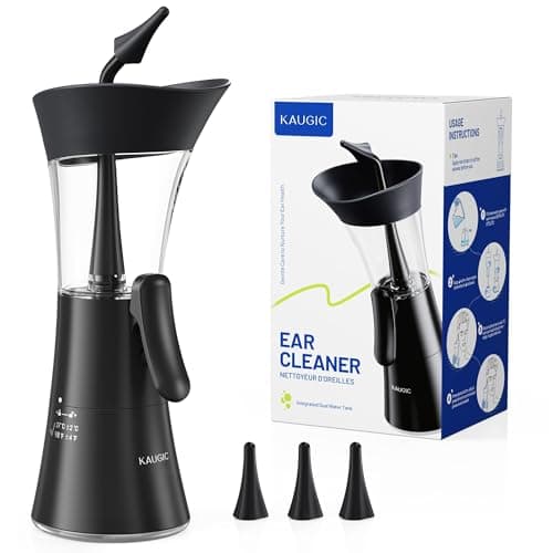 Upgraded Manual Ear Wax Removal Kit, 2-in-1 Water Tank Ear Irrigation Flushing System - Ergonomic Effort-Saving Button, One-Hand Operation, Soft Silicone Tips, Safe & Comfortable for Home Use - Image 1