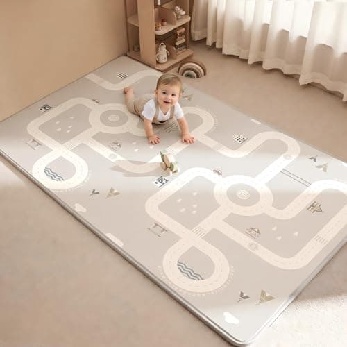BEIESTATE Baby Play Mat for Crawling & Tummy Time, 79" x 55" Rollable Floor Mat, 0.6" Thickened XPE Foam, Seamless Waterproof Non-Slip Reversible Design for Babies, Toddlers & Kids - Image 1