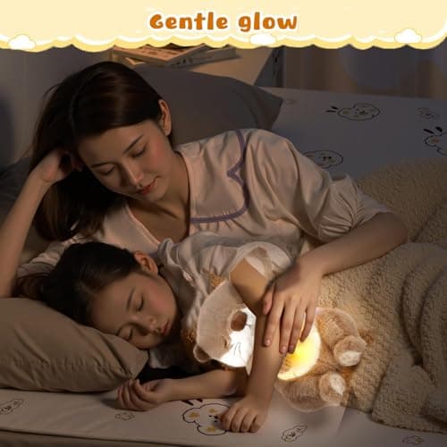 FATIRO Breathing Stuffed Animal Otter Plush, Soothe Snuggle Otter Plush with Soft Light & Music, Interactive Realistic Belly Motion Gentle Snoring Breathing for Anxiety Adults and Kids - Thumbnail 3
