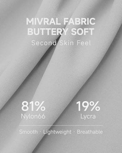 Buttery Soft Second-Skin High Waisted 7/8 Leggings for Women Light Grey - Thumbnail 3