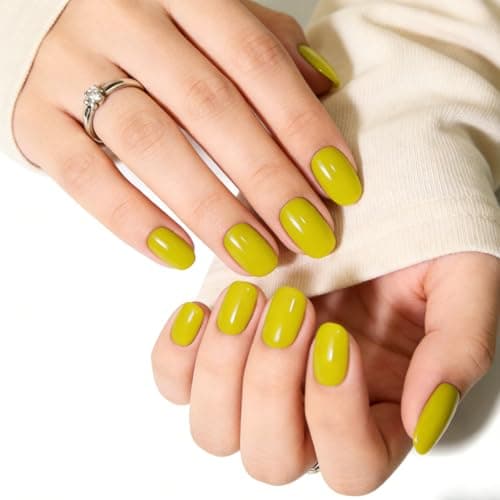 Medium Almond Press On Nails, Pastel Green Fake Nails Kit With Nail Glue in 15 Sizes - 30 Soft Gel Fake Nails Kit for Women Gift - Thumbnail 5