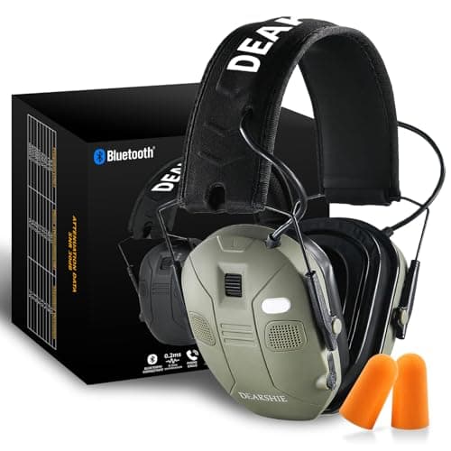 DEAKSHIE Electronic Shooting Ear Protection with Bluetooth, 6X Sound Amplification, 4-Mic 360° Hearing Enhancement, 30dB SNR, Gel Ear Pads for Long Range Comfort – Gun Range & Hunting - Image 1
