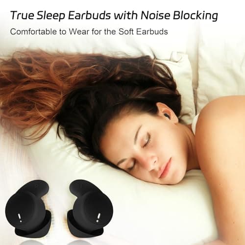 LOBKIN Sleep Earbuds,Wireless Bluetooth 6.0Noise Blocking Sleeping Headphones,Sleep Earphones for Side Sleepers in Ear Soft Mini Invisible Buds Comfort Fit for Sleeping Working - Thumbnail 2