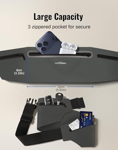 Running Belt for Women & Men-Ultra Light Slim Running Belts - Thumbnail 3