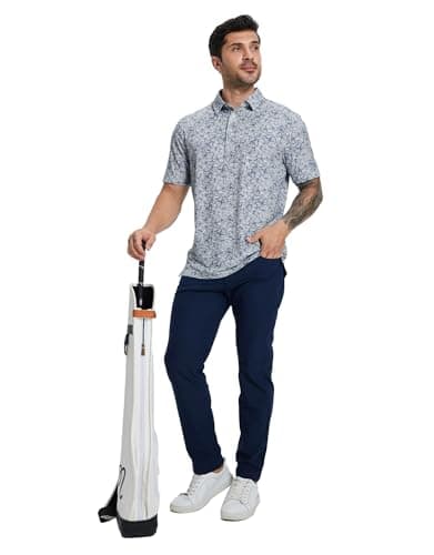 M MAELREG Golf Shirts for Men Dry Fit Print Performance Lightweight Collared Casual Mens Polo Shirts Short Sleeve - Thumbnail 6