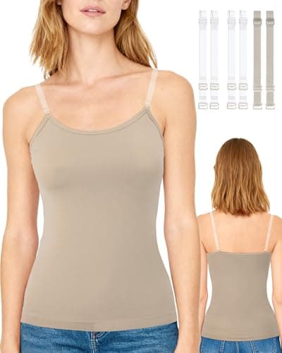 HotGains Women Camisole (US, Alpha, Large, Regular, Regular, Nude)