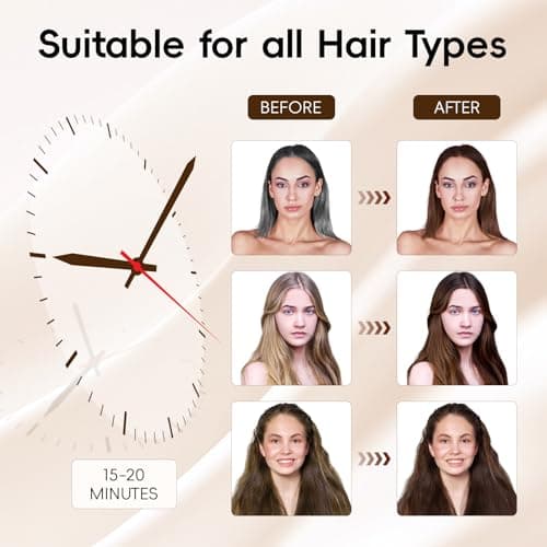 IIIMEIDU Darkbrown Hair Dye Shampoo 3 in 1, Natural Hair Dye Semi Permanent Hair Color, Gray Hair Cover Up, Ginger Essence shampoo for Color Treated Hair for Women and Men (500ml) 1 - Thumbnail 6