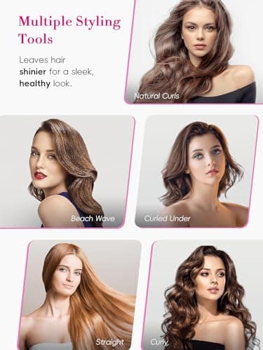 LANDOT Flat Iron Hair Straightener 1 inch - Ceramic Ionic Straightening Iron for Frizz-Free Shine Hair - Adjustable Temp 250-450F for All Hair Types, Auto Shut Off + Travel Pouch - Thumbnail 6