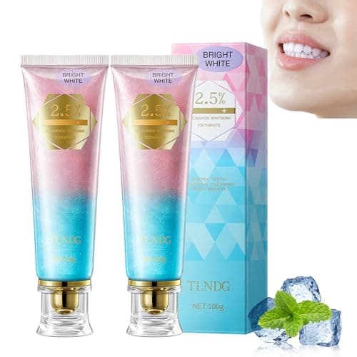 TLNDG 2.5% Niacinamide Whitening Toothpaste for Teeth and Gum Care, Enamel Strengthening & Fluoride Free Formula, 3.53 Oz (2) - Image 1