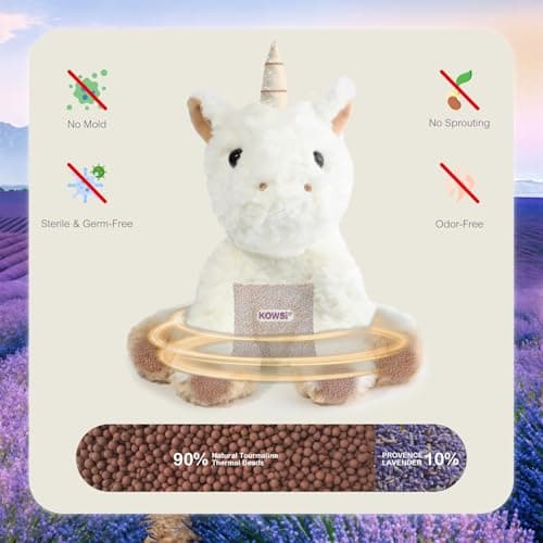 KOWSI® AI Interactive Talking Unicorn Plush – 1.4LB Microwavable Heatable Stuffed Animal with Tourmaline Lavender Heat Pad - 12" Educational STEM Toy to Learning Language Voice-Activated - Thumbnail 5