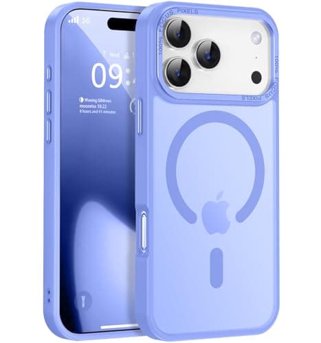 Newfuture Magnetic for iPhone 17 Pro Max Case [Compatible with Magsafe] [Military Grade Drop Protection] Translucent Matte Anti-Scratch Shockproof Protective Phone Cover 6.9 Inch, Light Purple - Image 1