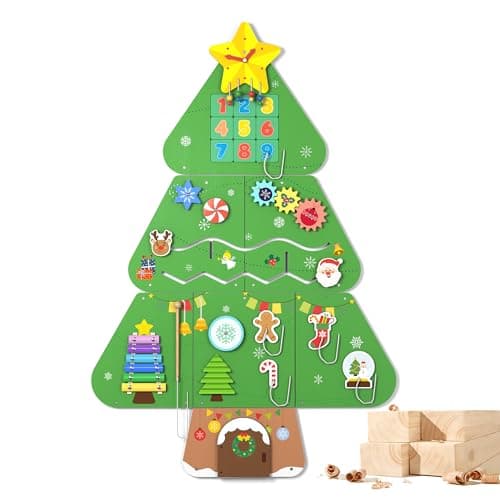 BlueWood Wooden Wall Busy Board Panels, Toddler Learning Activity Center, Montessori Philosophy Sensory, Educational Toys, Conducive to All-Round Development - Tree - Image 1