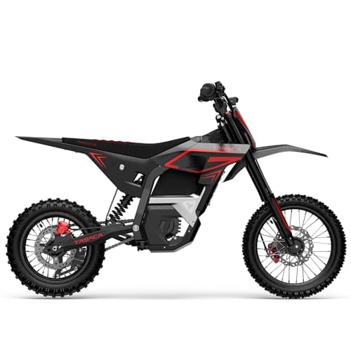 Tasaca V58 Electric Dirt Bike Up to 52 Mph, 5500W Peak Power, 276Nm Max Torque, 52V 30Ah Battery, UL Certified Off-Road Motorcycle for Teens, 14" / 12" Fat Tire, Black - Thumbnail 2
