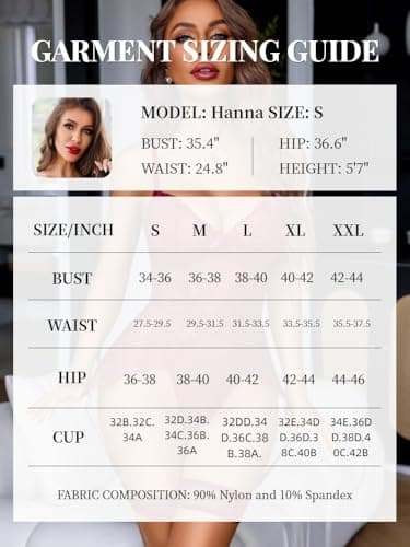 Avidlove Women Sexy Lingerie Sexy Bodysuit with Garter Belt & Stockings, Elegant Lace Bodysuit for Anniversary or Romantic Surprise Wine Red XL - Thumbnail 5