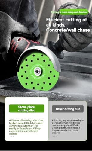 10PCS 115mm Diamond Saw Blade Cutting Discs – Vacuum Brazed Ultra-Thin Multi-Hole Flat Abrasive Wheels for Porcelain Tile, Ceramic, Glass, Granite, Marble (10) - Thumbnail 4