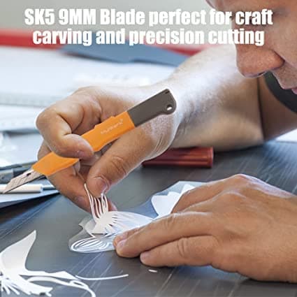 MulWark 100PC 9MM Snap Off 30 Degree Utility Knife Replacement Blades, Multi-Purpose Sharp Precision Box Cutter Blade for Universal Retractable Cutting Knives - Thumbnail 6