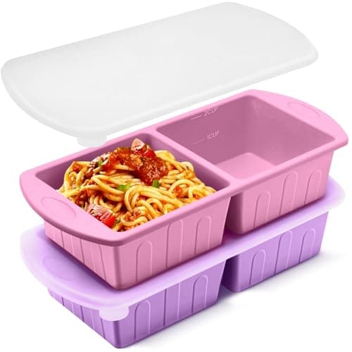 2 Pack Silicone Freezer Trays With Lid For Easy Storage Silicone Soup Freezer Molds 2 Cup ，Perfect For ice cube tray Freezing Broth Sauces Store Leftovers , Leakproof, Easy Release Dishwasher Safe - Image 1