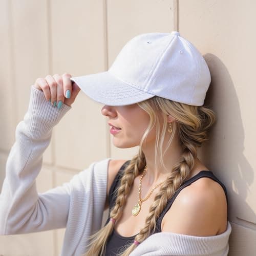 spxkd Structured Baseball Hats for Men Women Breathable Washed Cotton Baseball Caps Adjustable Golf Dad Hat for Wide Occasion - Thumbnail 6
