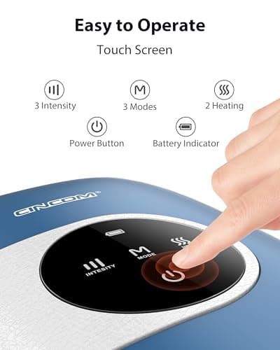 CINCOM Upgraded Hand Massager with Heat & Compression – Cordless & Rechargeable Hand Therapy Equipment for Arthritis and Carpal Tunnel Relief from Wrist to Fingers, Ideal Gift for Mother's Day - Thumbnail 4