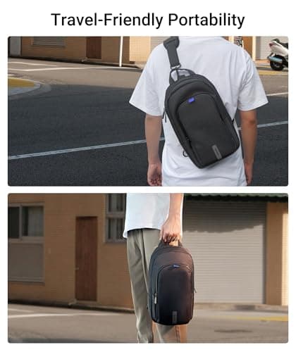 Syntech Carrying Case Compatible with Steam Deck OLED/ROG Ally X/ROG Xbox Ally X/Legion Go S/Nintendo Switch 2/PS Portal, Portable Travel Sling Bag for Consoles & Accessories with Large Storage, Black - Thumbnail 6