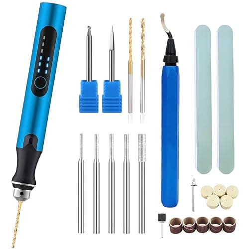 3D Printing Tools Kit,3D Printer Accessories, 3-Speed USB Rotary Tool with Bits & Deburring Tool for 3D Printing Burr, 3D Printer Model,Resin Model Engraving, Drilling, Carving, Polishing - Image 1