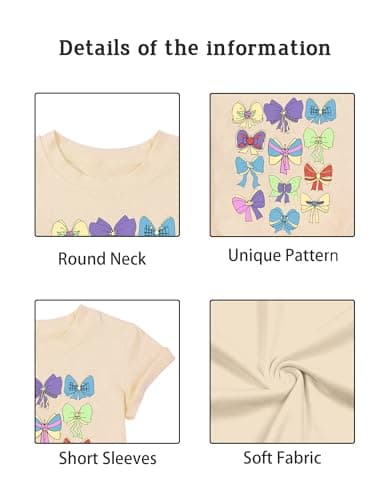 AMWIPE Magical Shirt for Girls Cute Ribbons Bows Shirts Toddler Girls Festival T-Shirts Birthday Tee Tops Holiday Outfits - Thumbnail 6