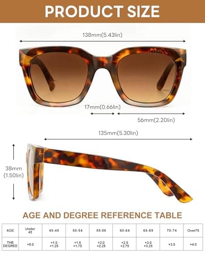 JOLISU Bifocal Sunglasses Reader - 3 Pack Lightweight Oversized Classic Style for Women Reading With UV 400 Protection Readers Built-in(1.75) - Thumbnail 2
