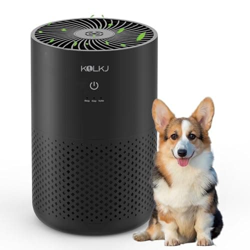 Air Purifiers for Home Bedroom,KQLKJ H13 True HEPA Air Purifier with Fragrance Sponge for Better Sleep, Pollen, Smoke, Dusts, Pets Dander, Odor, Small Air purifier for Office,Dorm Room(Black) - Image 1
