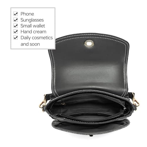 Goinsound Shoulder Crossbody Purse - Trendy Canvas Women's Shoulder Handbags with Adjustable Strap (Black) - Thumbnail 5