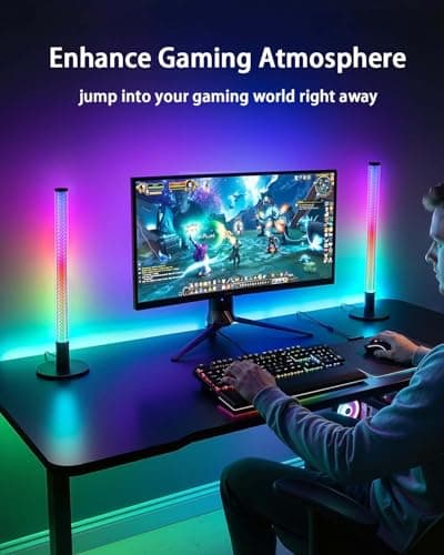 FRIDEKO HOME RGB Light Bars, Smart Led Desk Light Bar for Room, TV Backlight with App & Remote Control, Ambient Lighting with Music Syncing for Gaming Desk Decor Accessories - Thumbnail 2