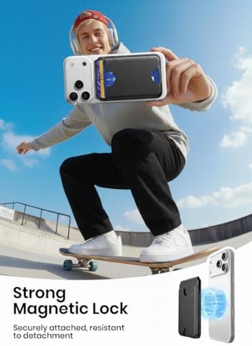 Nepagz Ultra-Strong Magnetic Phone Wallet for MagSafe Wallet for iPhone All Series RFID Leather with Stand 5 Card Holder for iPhone 17/16/15/14/13/12 and Pro/Promax,Gifts for Men, Men's Accessories - Thumbnail 6