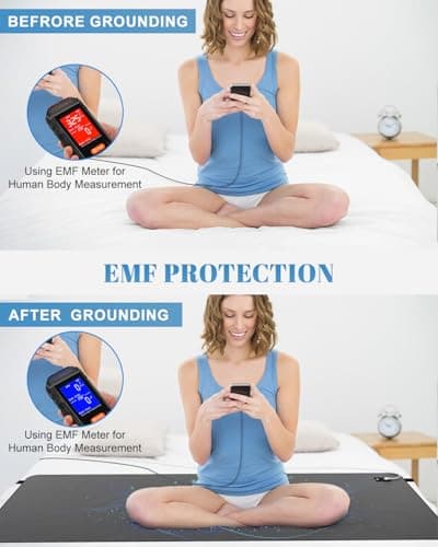 Astarexin Grounding Mat for Bed – Improve Sleep, Boost Energy, Relieve Stress & Pain | Non-Slip PU Leather | Includes Grounding Cord & Tester | Indoor Use | King Size (27'' × 78'') - Thumbnail 3