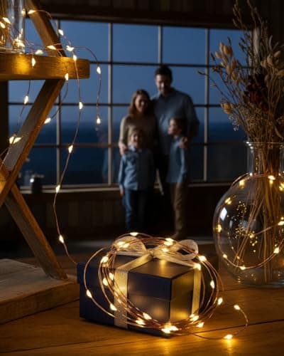 LightSeek Valentine Fairy Lights Battery Operated, 20 LED Warm White Christmas String Lights with Timer, 7FT Twinkle Lights for Wedding, Party, Home Decor, DIY, Gift Light, Waterproof, 2 Pack - Thumbnail 6