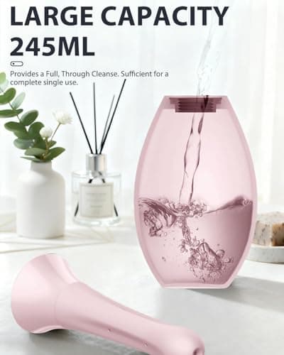 Enemas Anal Douches for Men Women - Enema Bulb with Soft Silicone Nozzles,Anti Backflow Shower Douche Enema Kit,Feminine Care Shower Enema Douche Kit Cleaner Flusher,Shower Tube Connectable,Pink - Thumbnail 6